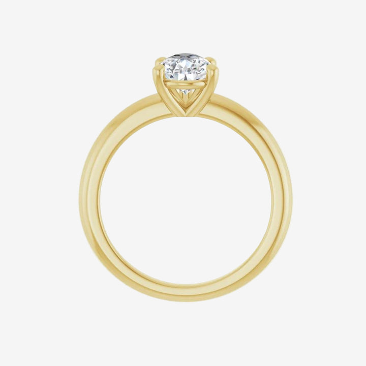 Pear Solitaire Engagement Lab Diamond Ring
