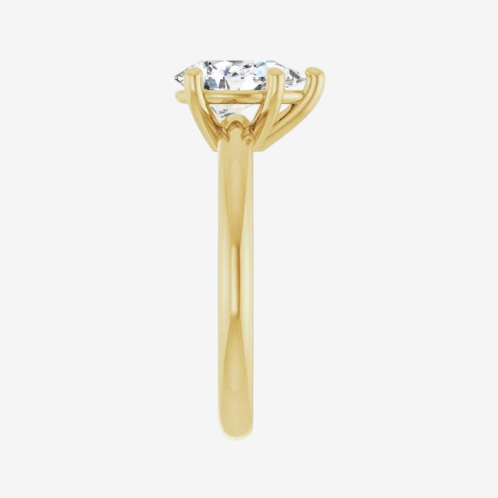 Pear Solitaire Engagement Lab Diamond Ring