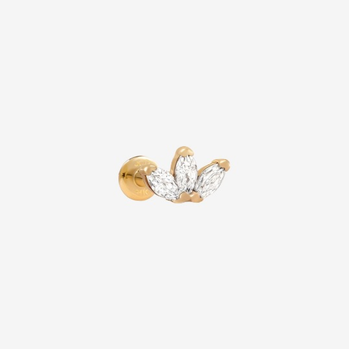 Solid Gold 14k Piercing Threaded