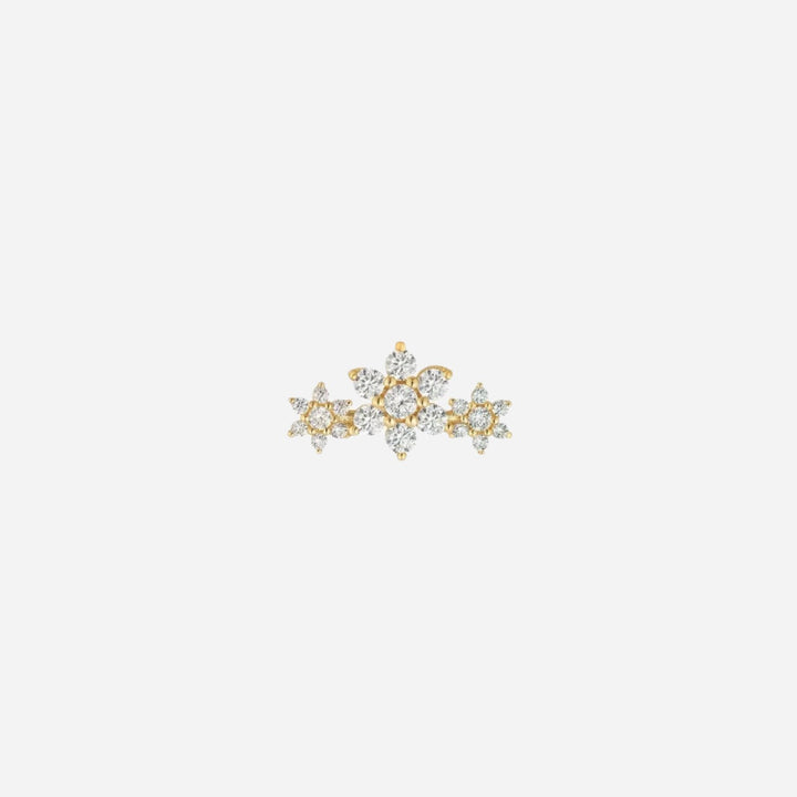 Solid Gold 14k Statement Flower