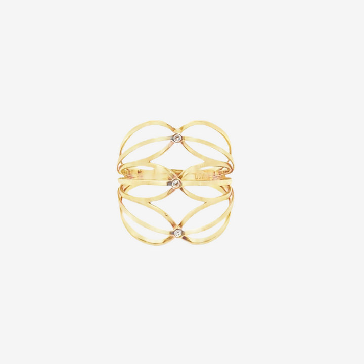 18k Gold Interlaced Ring