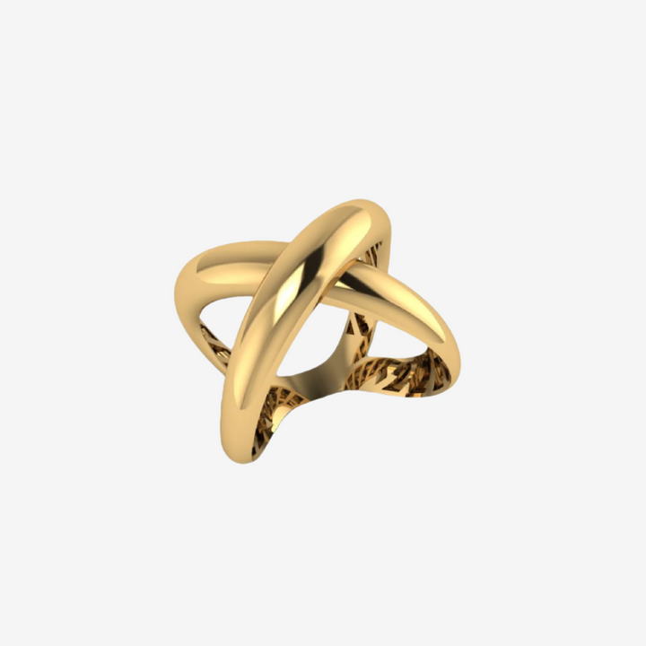 18k Gold Interlaced Ring