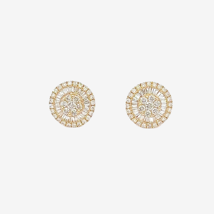 18k Gold Earring Set Diamonds