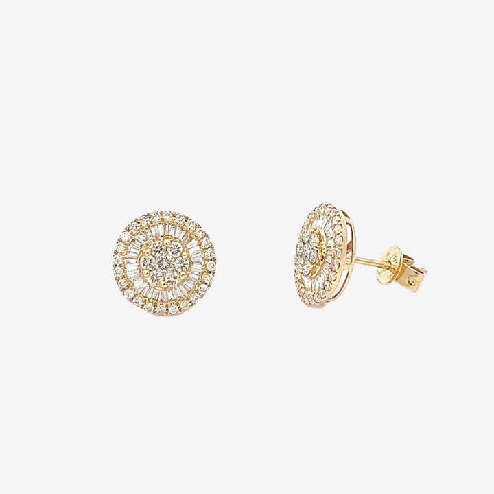 18k Gold Earring Set Diamonds