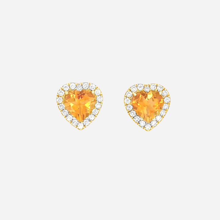 18k Gold Citrine Earring