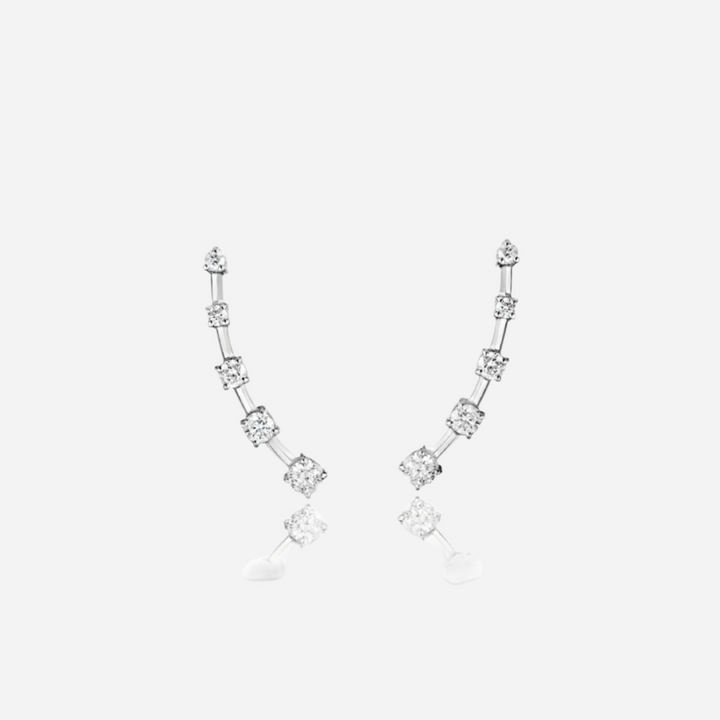 18k White Gold Diamond Earring