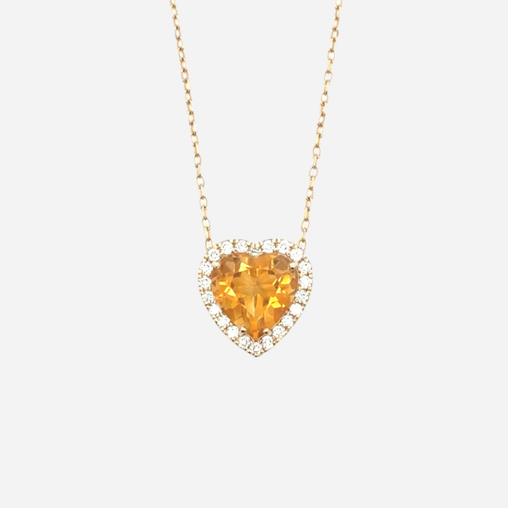 18k Citrine Gold Necklace