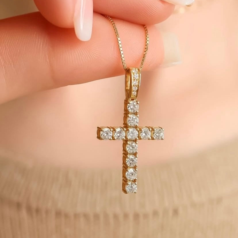 18k Gold Cross Necklace