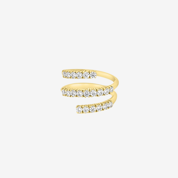 Luxurious Spiral Ring in 18K Gold