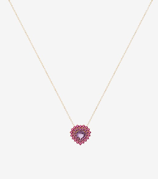 18k Gold Amethyst Necklace