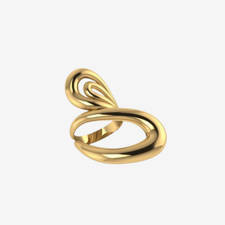 18k Gold Curves Ring