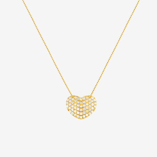Gold Heart Pendant Necklace
