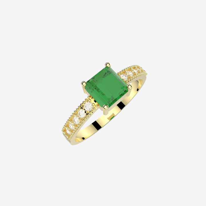 Gold Emerald Ring