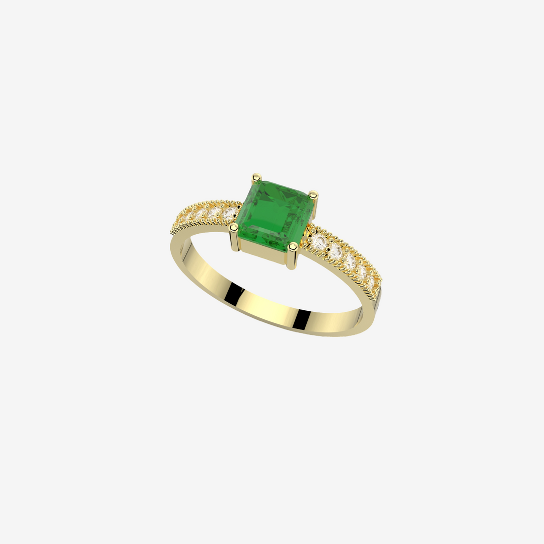 Gold Emerald Ring