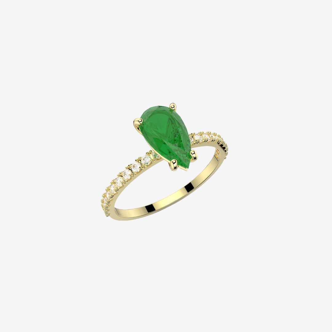 18k Gold Emerald Ring
