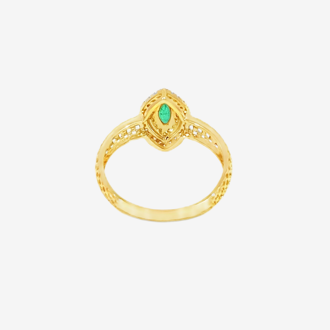 Marquise Emerald Gold Ring