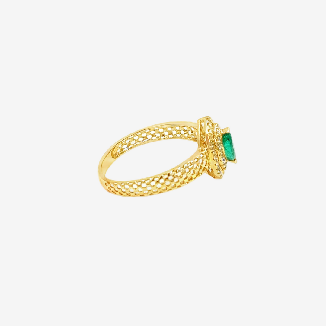 Marquise Emerald Gold Ring