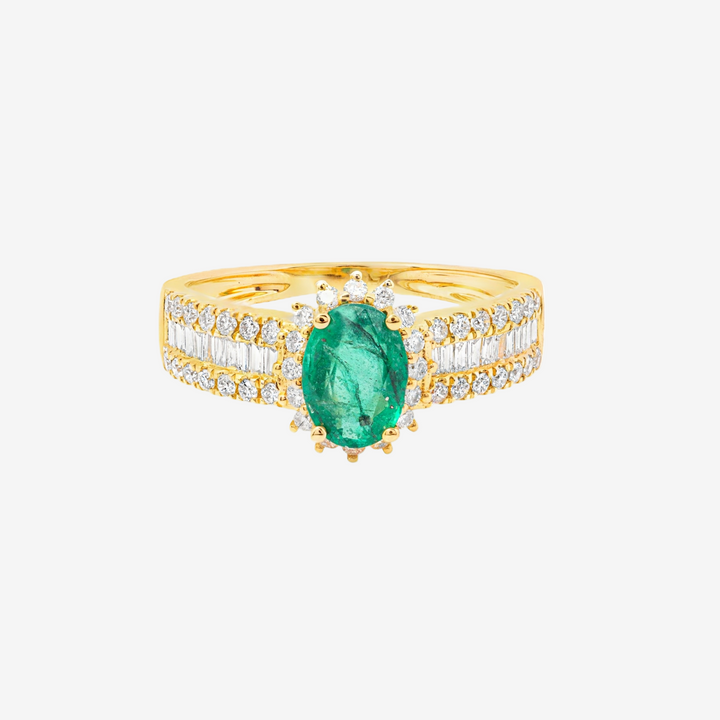 Natural Emerald Oval Ring
