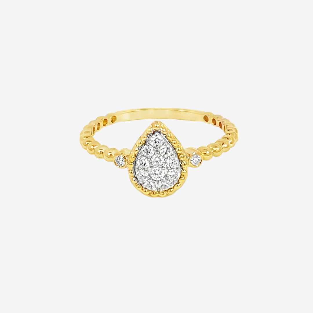 Pear Ring Natural Diamond