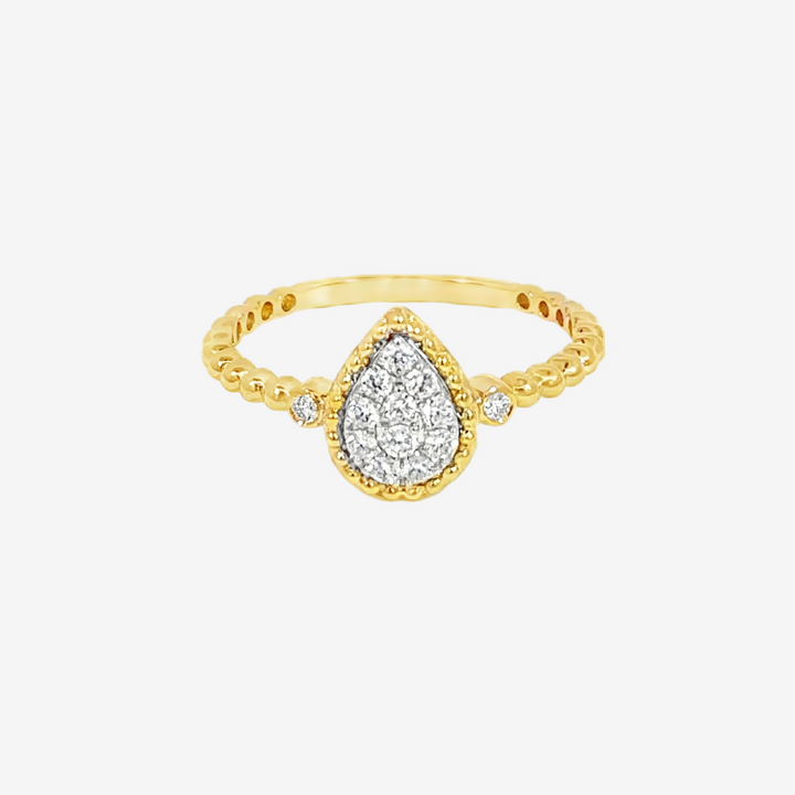 Pear Ring Natural Diamond
