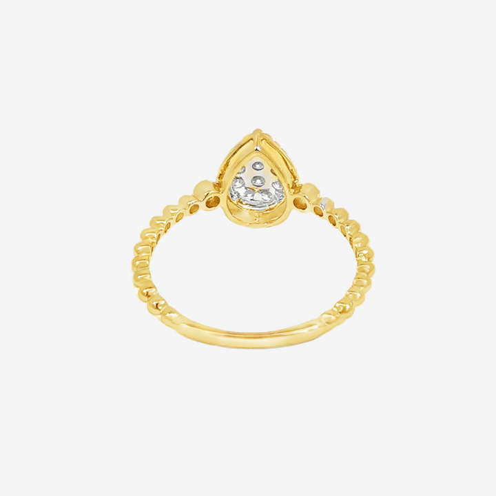 Pear Ring Natural Diamond