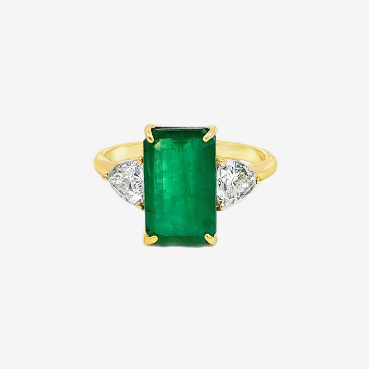 Natural Emerald Gold Ring