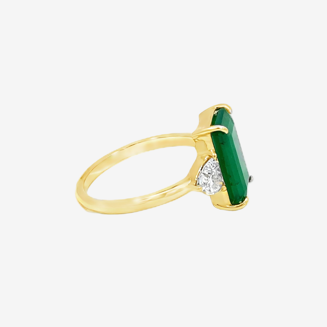 Natural Emerald Gold Ring