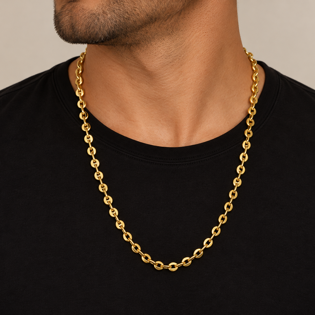 18K Yellow Gold Bali Chain 5mm