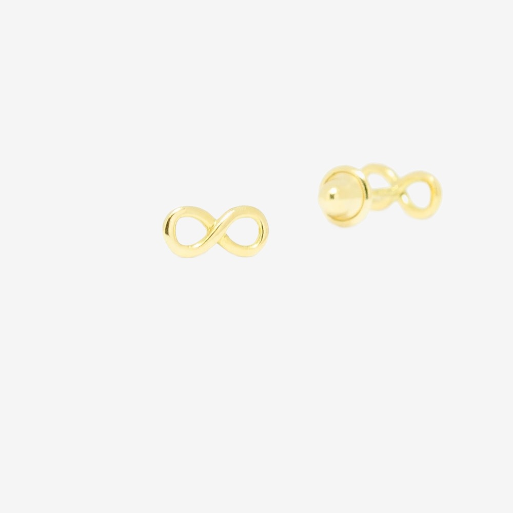 18k Gold Infinity Children's Earring