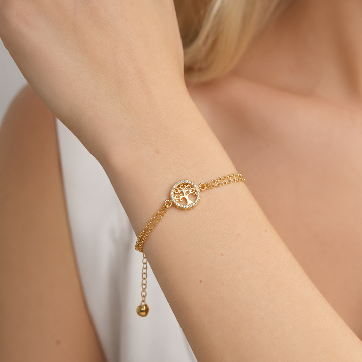 Pulseira Árvore da Vida em Ouro 18k