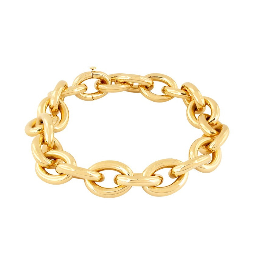 Pulseira de elos em ouro 18k