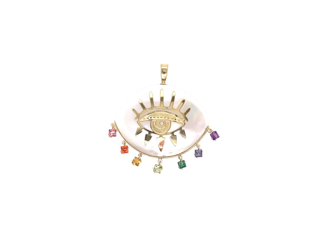 Mother of Pearl Pendant with 18k Gold
