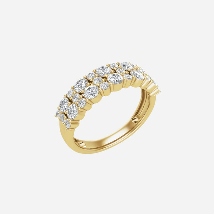 18K Yellow Lab-Grown Diamond Anniversary Band