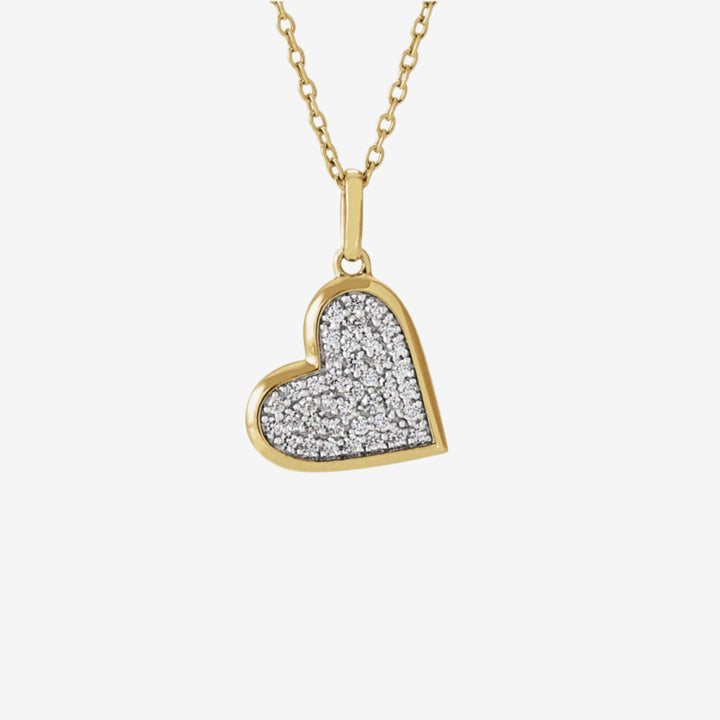 Natural Diamond Heart Necklace