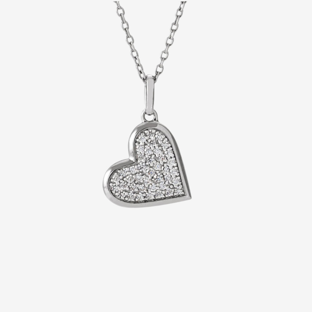 Natural Diamond Heart Necklace