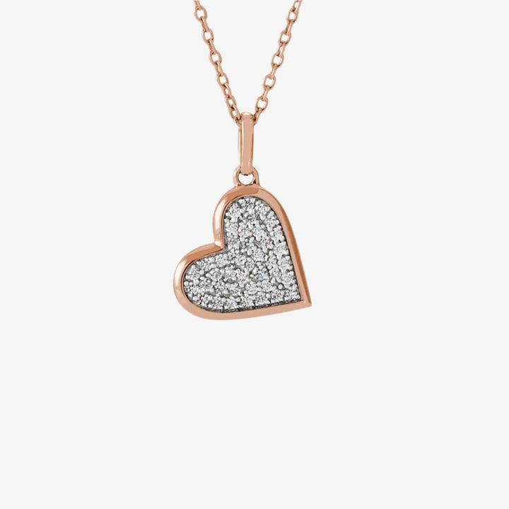 Natural Diamond Heart Necklace