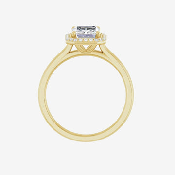 Emerald Halo-Style Engagement - alternate view