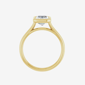 Emerald Bezel Solitaire - alternate view