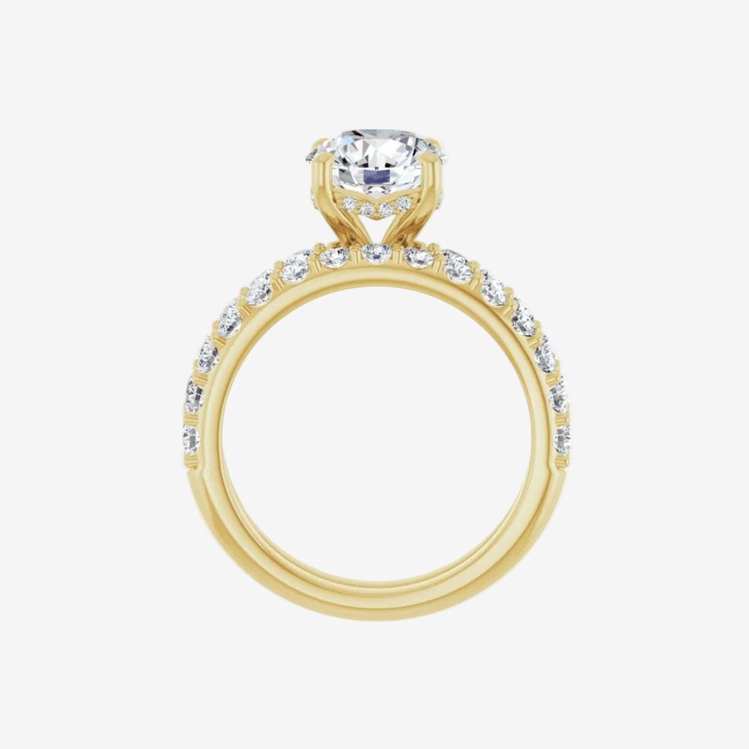 2.0Ct Round Half Eternity Lab Diamond Ring