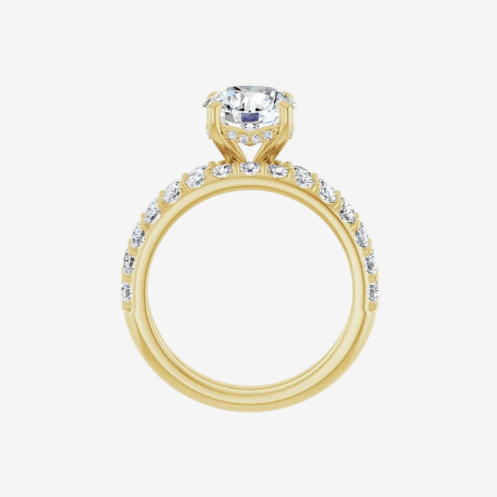 2.0Ct Round Half Eternity Lab Diamond Ring