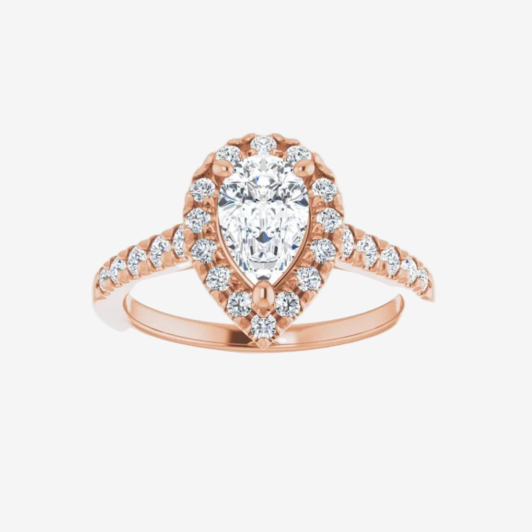 Pear Classic Lab Diamond Engagement Ring