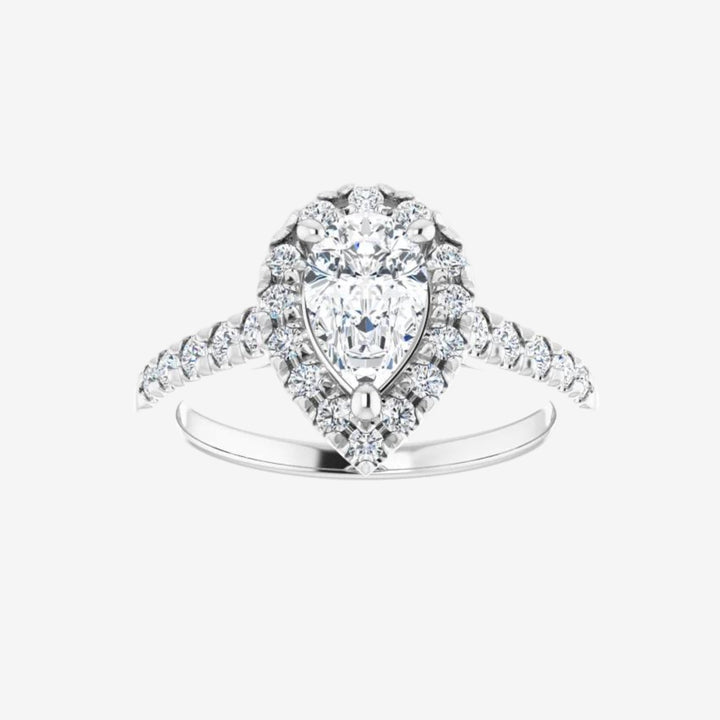 Pear Classic Lab Diamond Engagement Ring