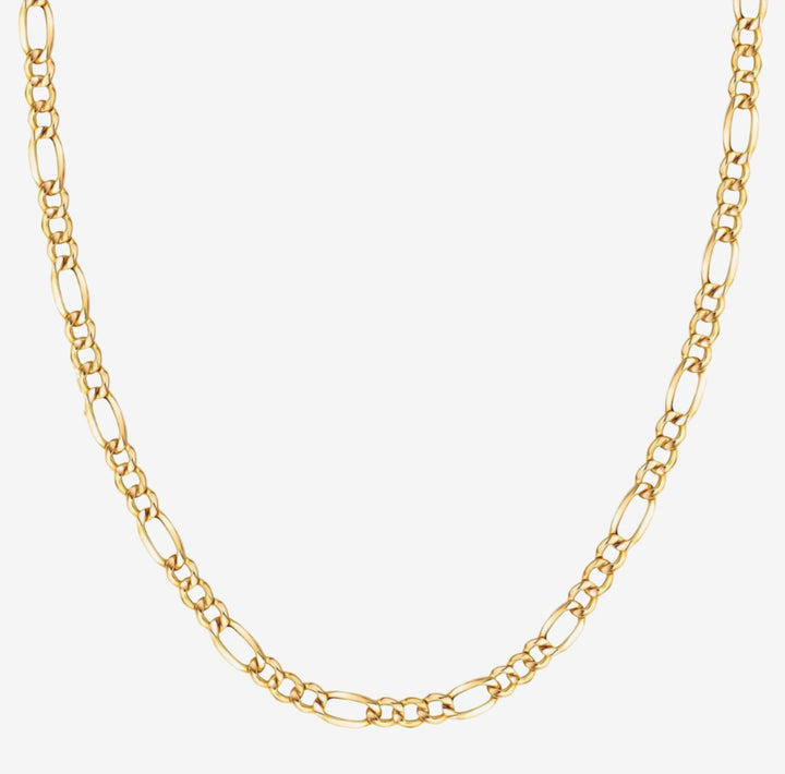 18k Gold Figaro Chain Necklace