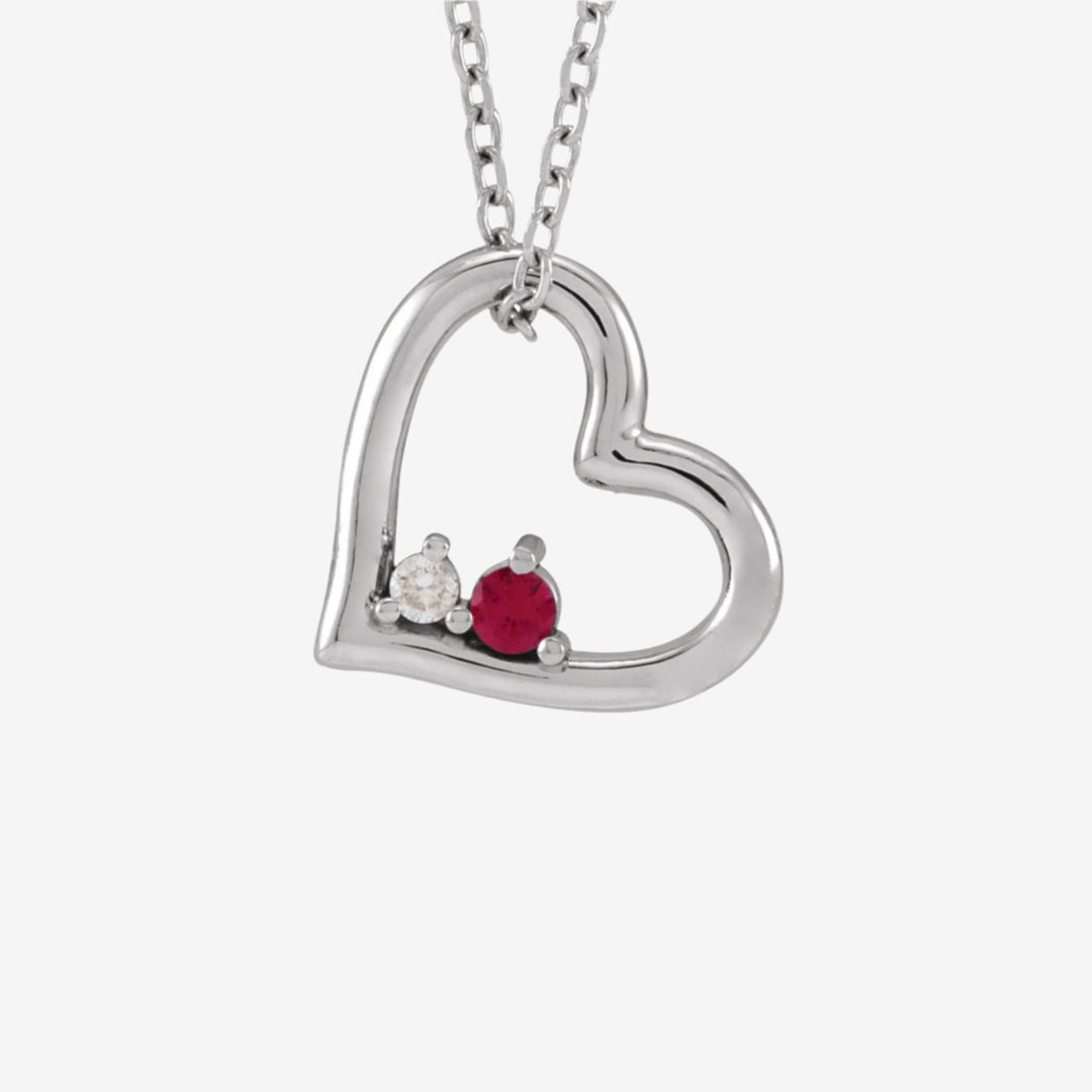 Ruby Heart Necklace