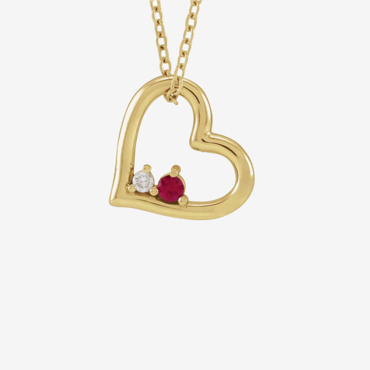 Ruby Heart Necklace