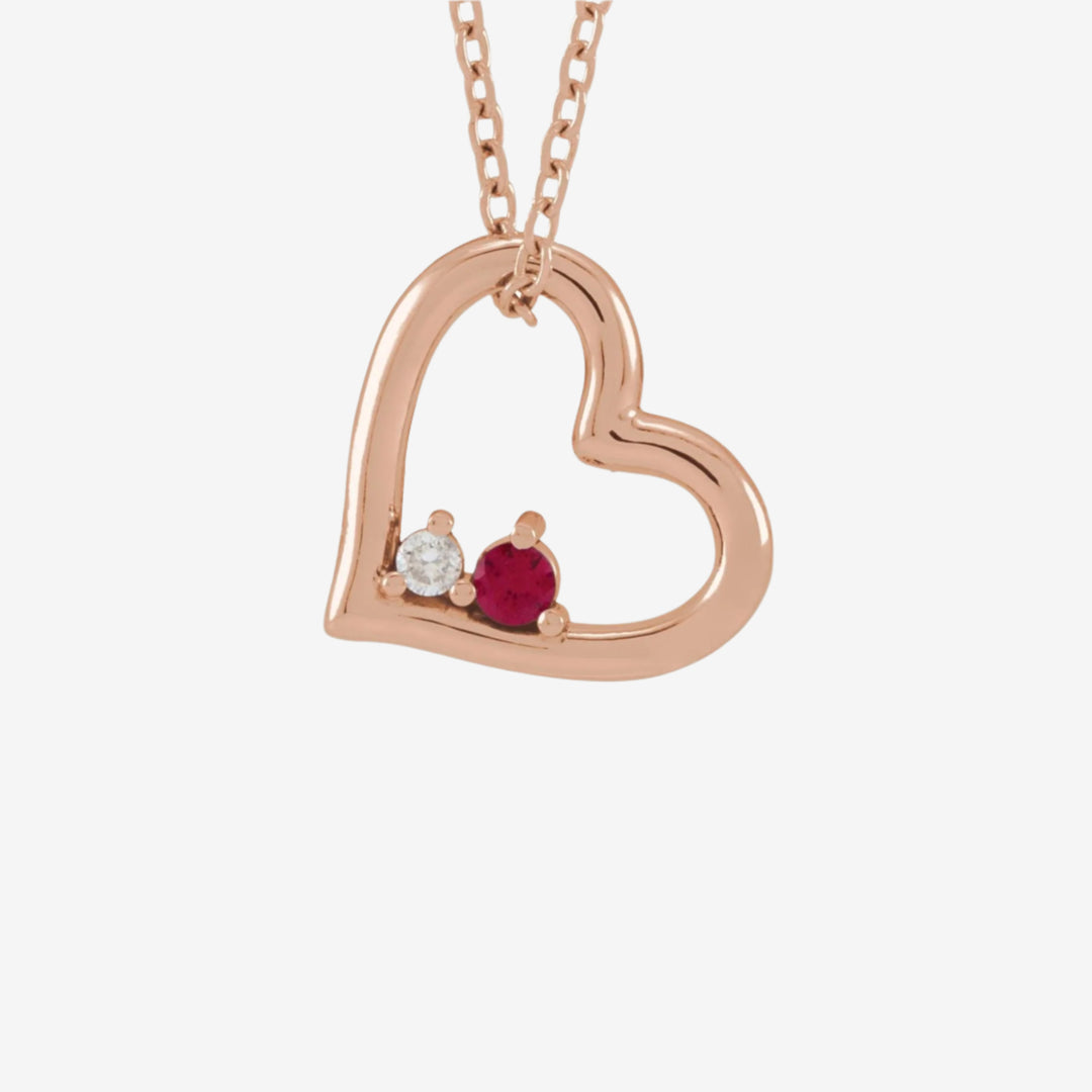 Ruby Heart Necklace