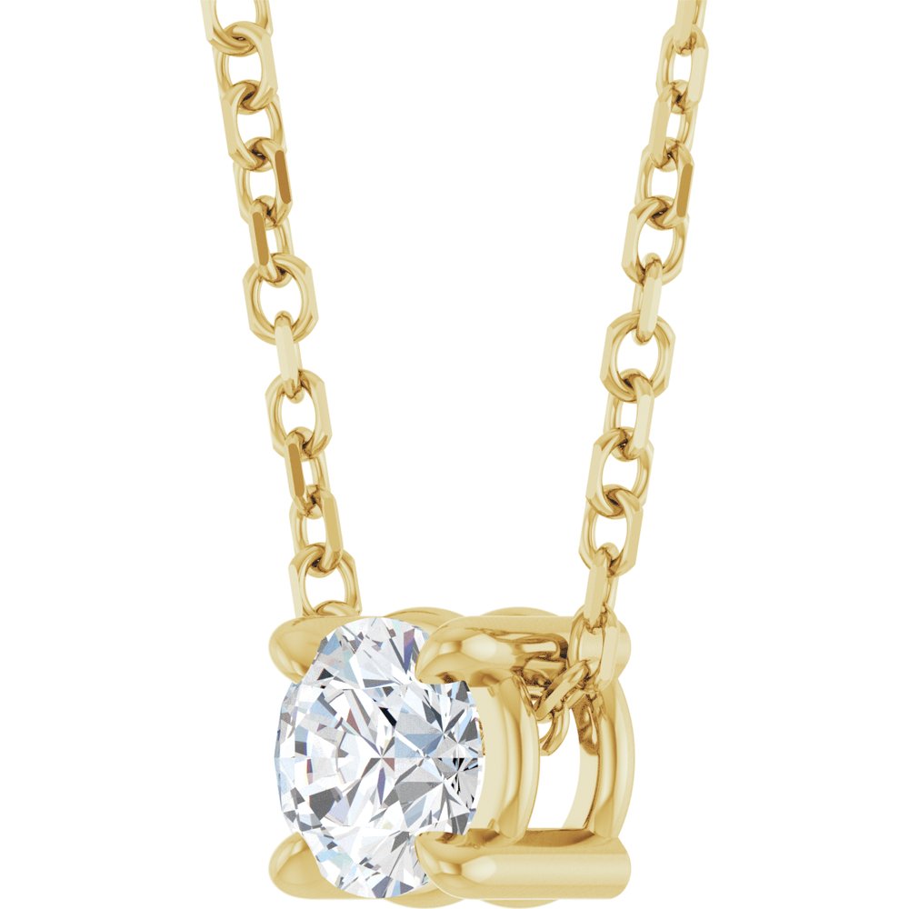 Gold Diamond Point of Light Necklace