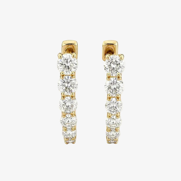 Brincos de argola elegantes em ouro
