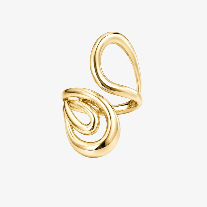 Anel Curves em Ouro 18k