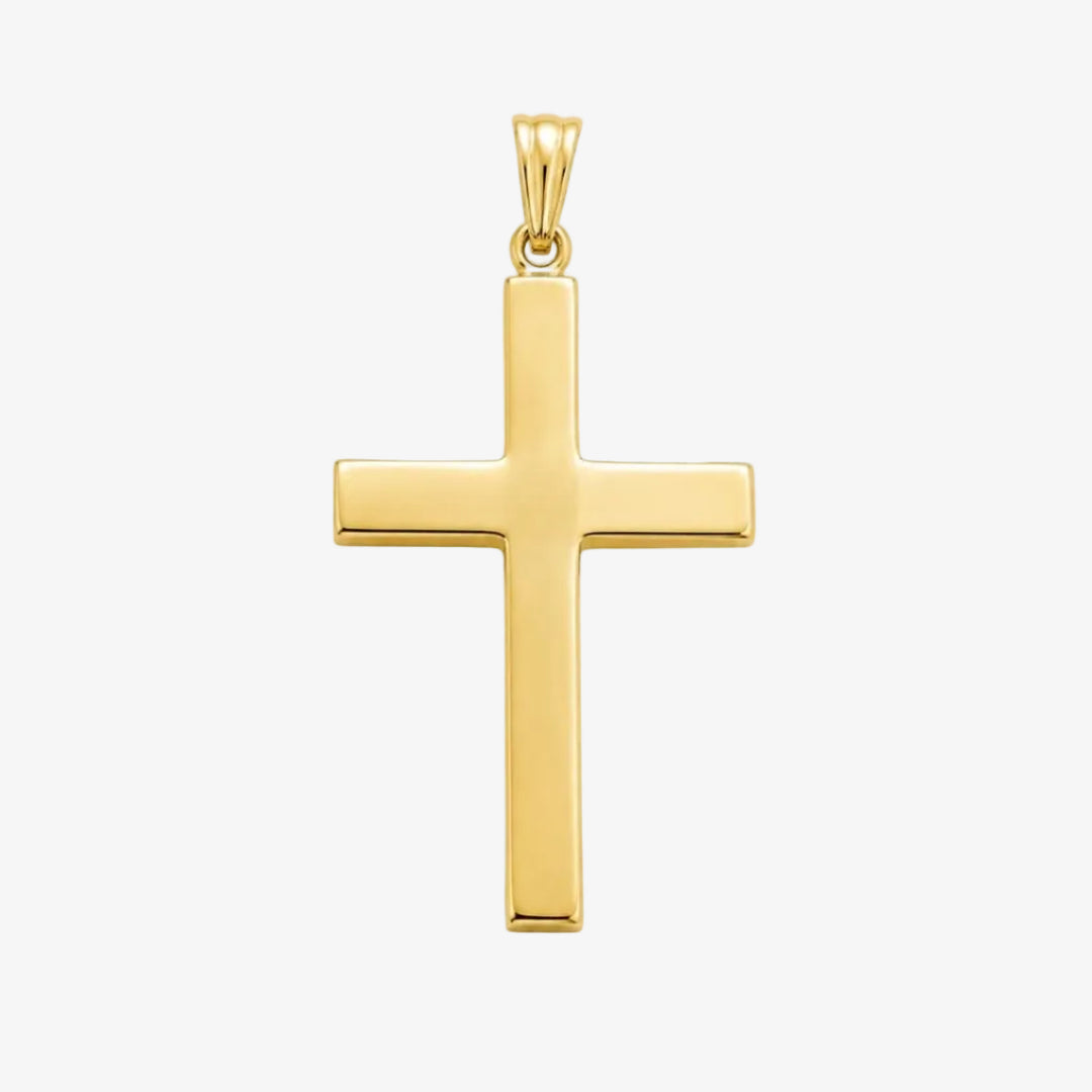 14k Yellow Gold Hollow cross